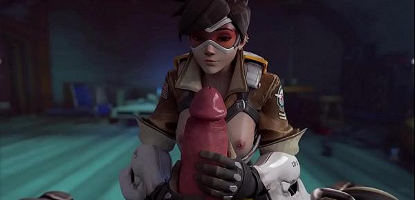  Overwatch - Tracer x Roadhog (Animated, Sound) [Guilty]